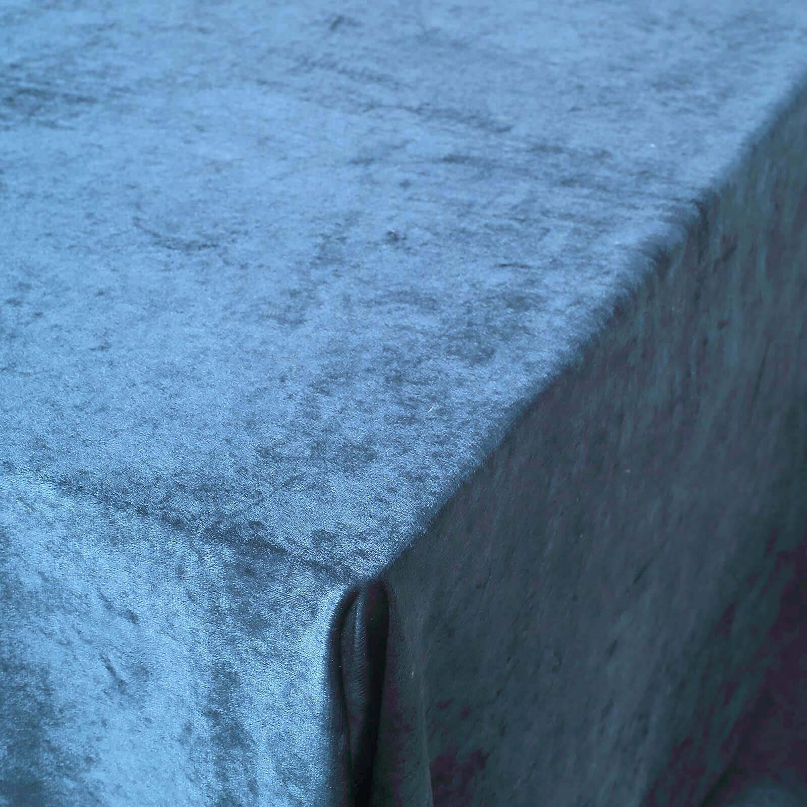 Premium Velvet 60"x102" Rectangle Tablecloth Navy Blue - Reusable & Soft Table Cover - Linen Luxes