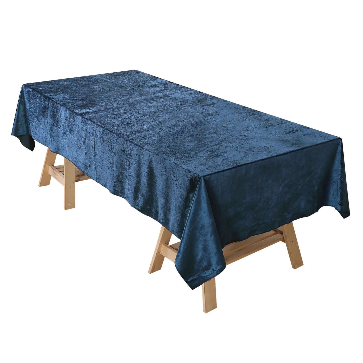 Premium Velvet 60"x102" Rectangle Tablecloth Navy Blue - Reusable & Soft Table Cover - Linen Luxes