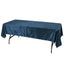 Premium Velvet 60"x102" Rectangle Tablecloth Navy Blue - Reusable & Soft Table Cover - Linen Luxes