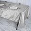 Premium Velvet 60"x102" Rectangle Tablecloth Silver - Reusable & Soft Table Cover - Linen Luxes