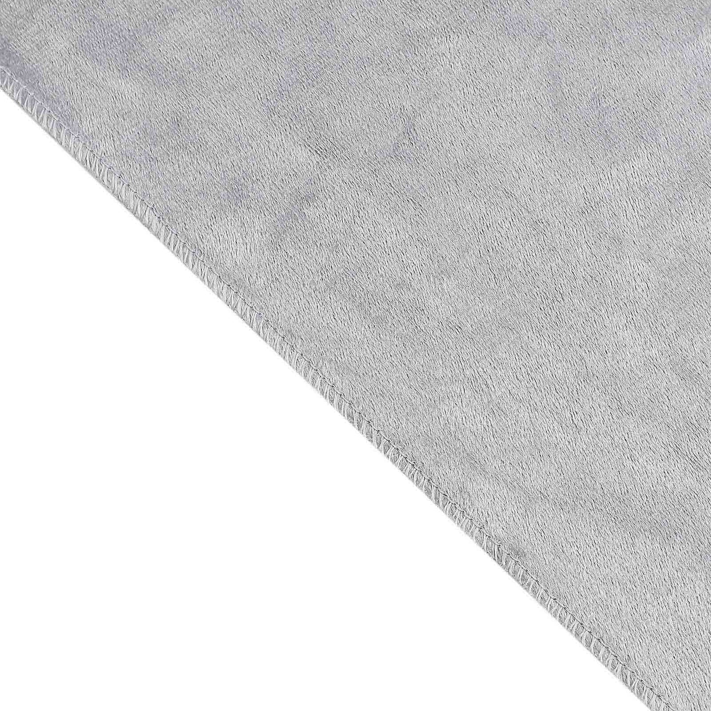 Premium Velvet 60"x102" Rectangle Tablecloth Silver - Reusable & Soft Table Cover - Linen Luxes
