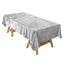 Premium Velvet 60"x102" Rectangle Tablecloth Silver - Reusable & Soft Table Cover - Linen Luxes