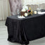 Premium Velvet 90"x132" Rectangle Tablecloth Black - Reusable Soft & Polished Seamless Table Cover for Luxury Weddings & Events - Linen Luxes