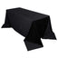 Premium Velvet 90"x132" Rectangle Tablecloth Black - Reusable Soft & Polished Seamless Table Cover for Luxury Weddings & Events - Linen Luxes