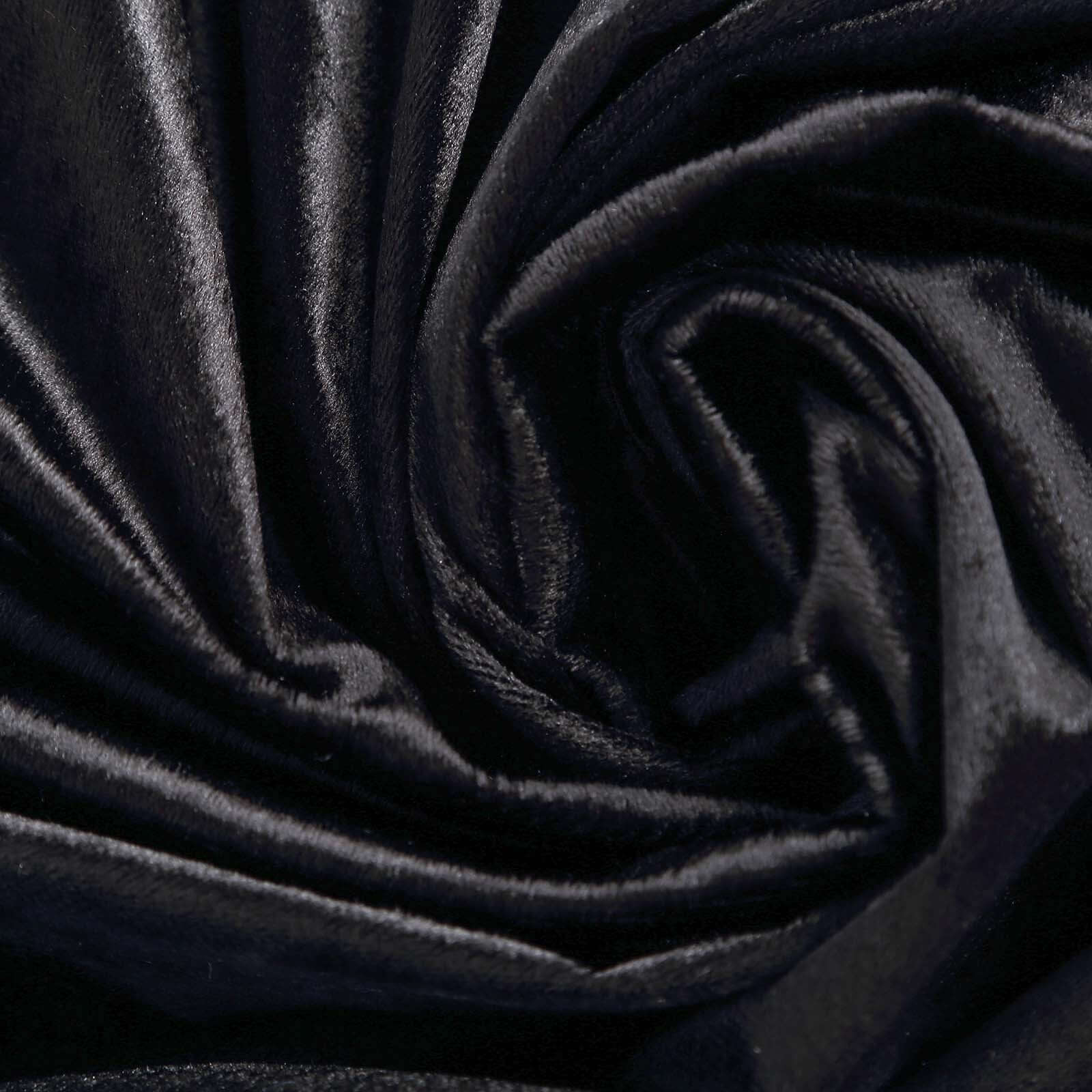 Premium Velvet 90"x132" Rectangle Tablecloth Black - Reusable Soft & Polished Seamless Table Cover for Luxury Weddings & Events - Linen Luxes