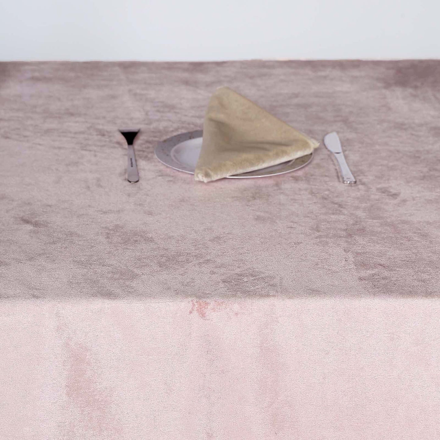 Premium Velvet 90"x132" Rectangle Tablecloth Blush - Reusable Soft & Seamless Table Cover - Linen Luxes