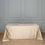 Premium Velvet 90"x132" Rectangle Tablecloth Champagne - Reusable Soft & Seamless Table Cover - Linen Luxes