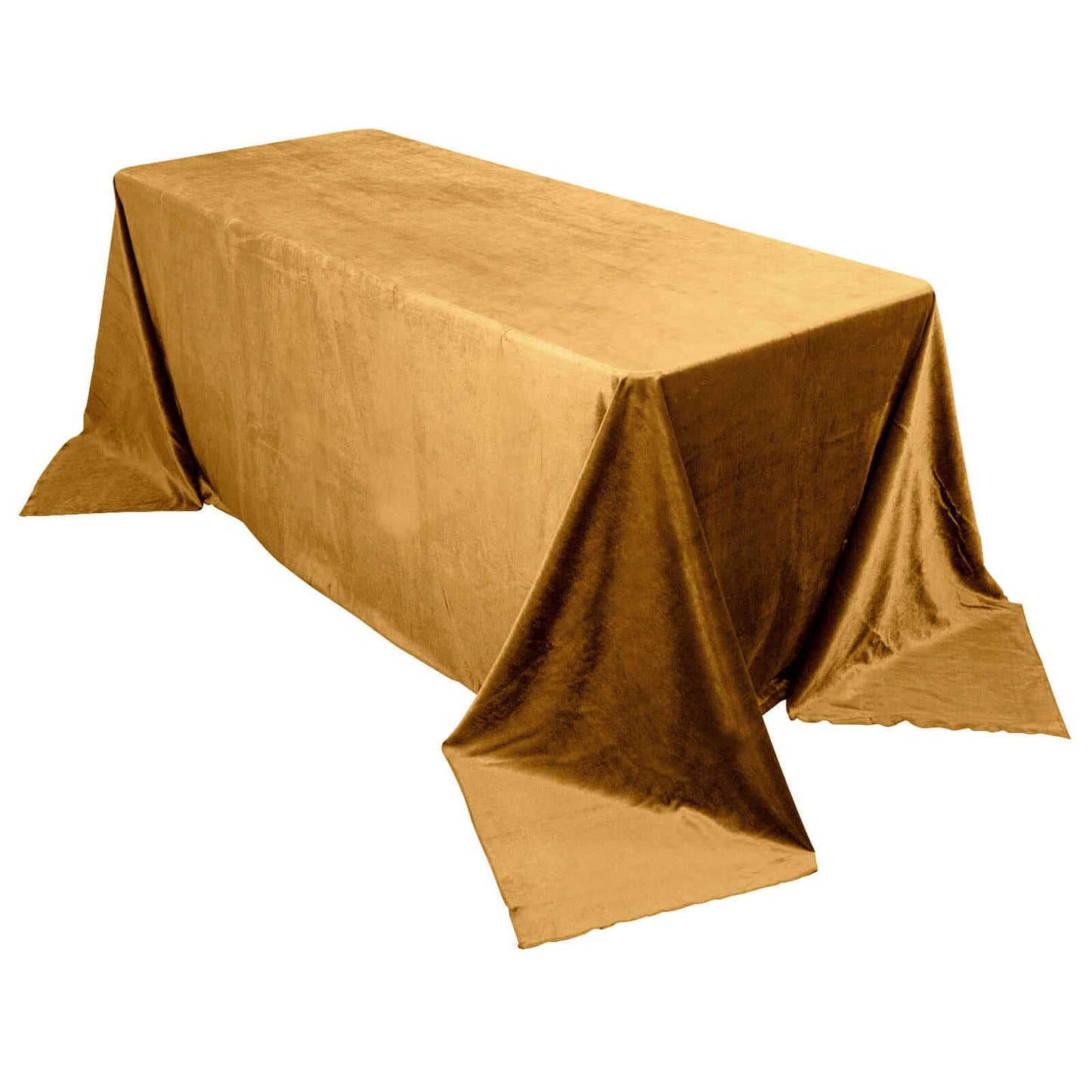 Premium Velvet 90"x132" Rectangle Tablecloth Gold - Reusable Soft & Polished Seamless Table Cover for Luxury Weddings & Events - Linen Luxes