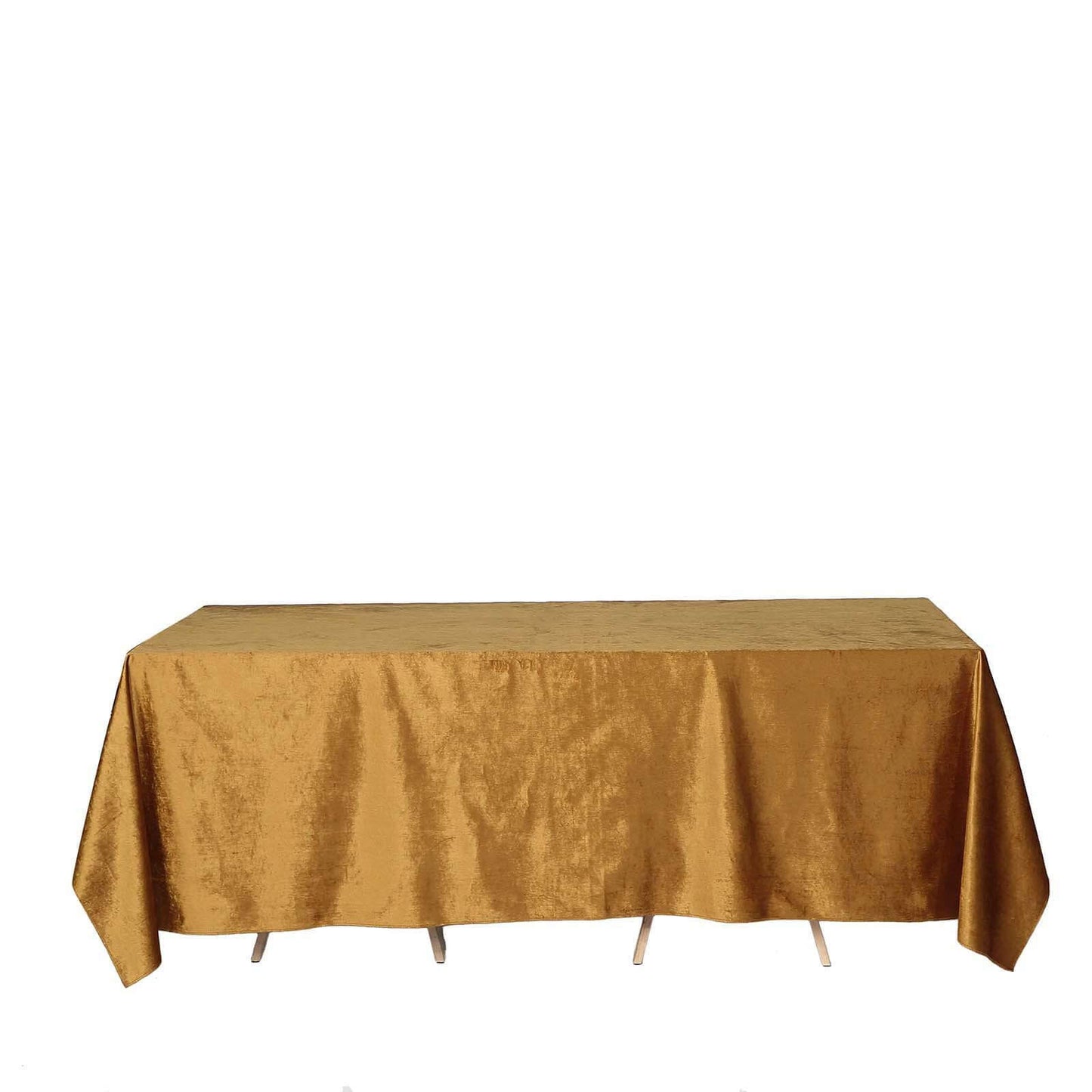 Premium Velvet 90"x132" Rectangle Tablecloth Gold - Reusable Soft & Polished Seamless Table Cover for Luxury Weddings & Events - Linen Luxes