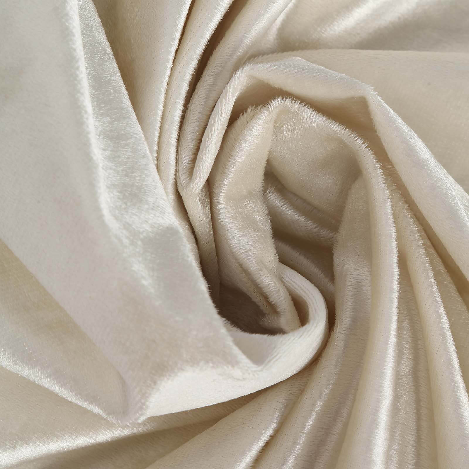 Premium Velvet 90"x132" Rectangle Tablecloth Ivory - Reusable Soft & Seamless Table Cover - Linen Luxes