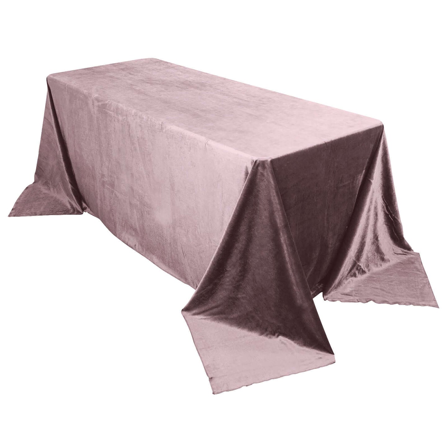 Premium Velvet 90"x132" Rectangle Tablecloth Mauve - Reusable Soft & Seamless Table Cover - Linen Luxes