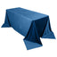 Premium Velvet 90"x132" Rectangle Tablecloth Navy Blue - Reusable Soft & Seamless Table Cover - Linen Luxes