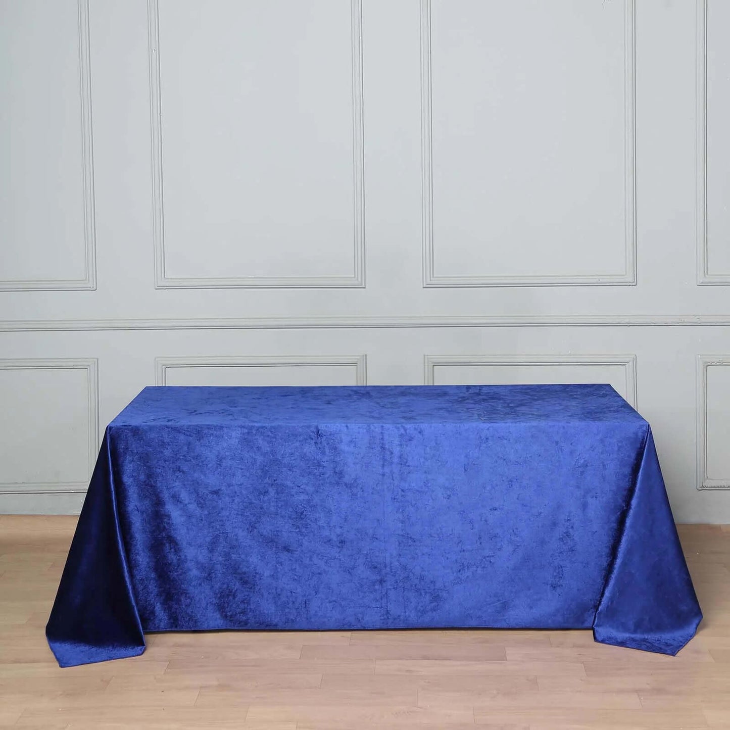 Premium Velvet 90"x132" Rectangle Tablecloth Royal Blue - Reusable Soft & Seamless Table Cover - Linen Luxes
