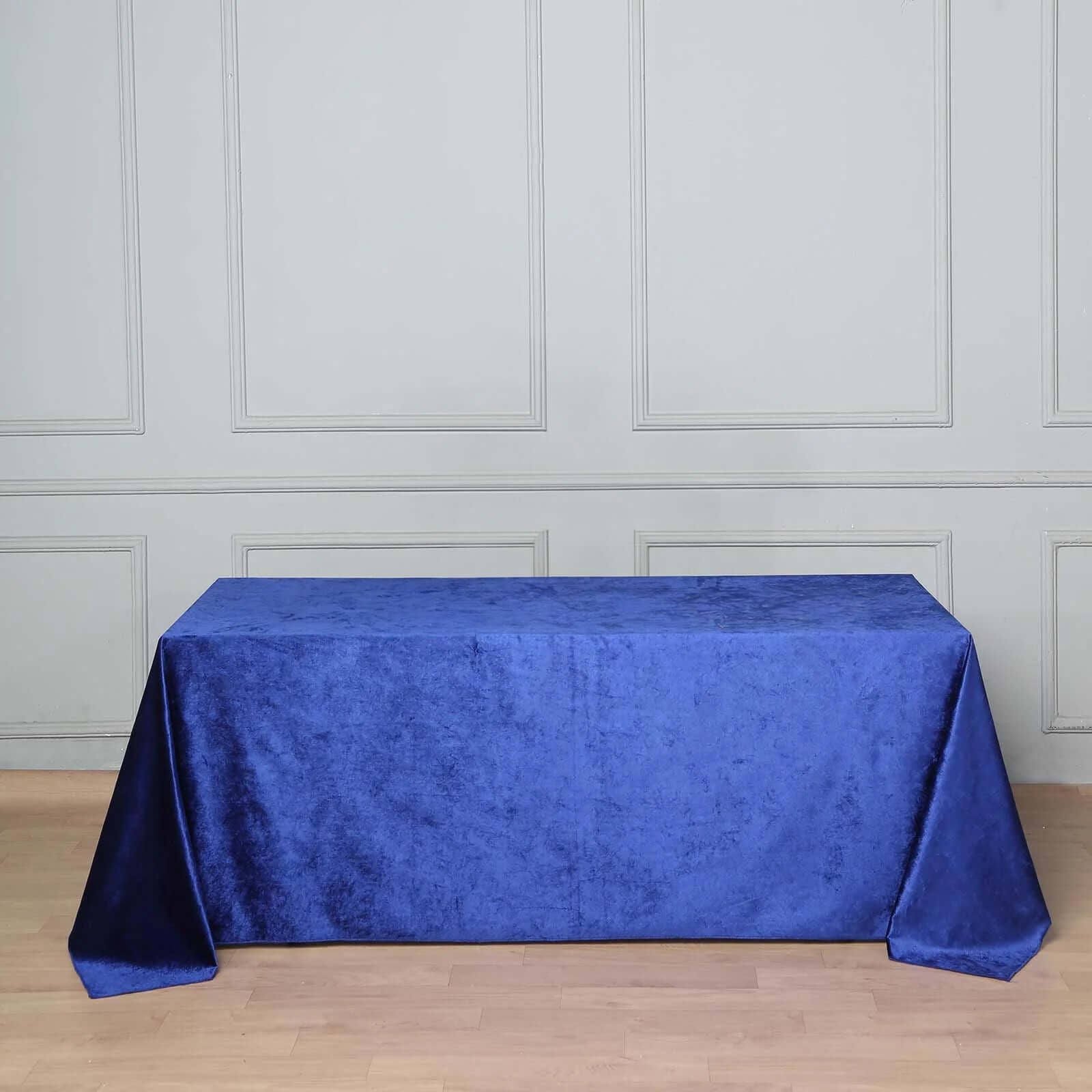 Premium Velvet 90"x132" Rectangle Tablecloth Royal Blue - Reusable Soft & Seamless Table Cover - Linen Luxes