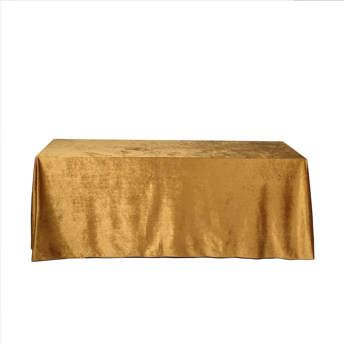 Premium Velvet 90"x156" Rectangle Tablecloth Gold - Reusable Soft & Stylish Seamless Table Cover for Sophisticated Weddings & Events - Linen Luxes