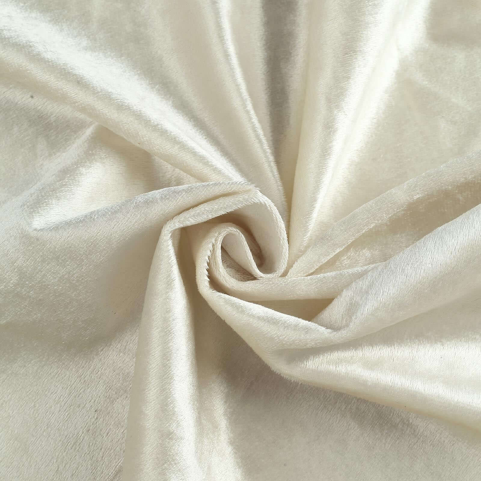 Premium Velvet 90"x156" Rectangle Tablecloth Ivory - Reusable Soft & Seamless Table Cover - Linen Luxes