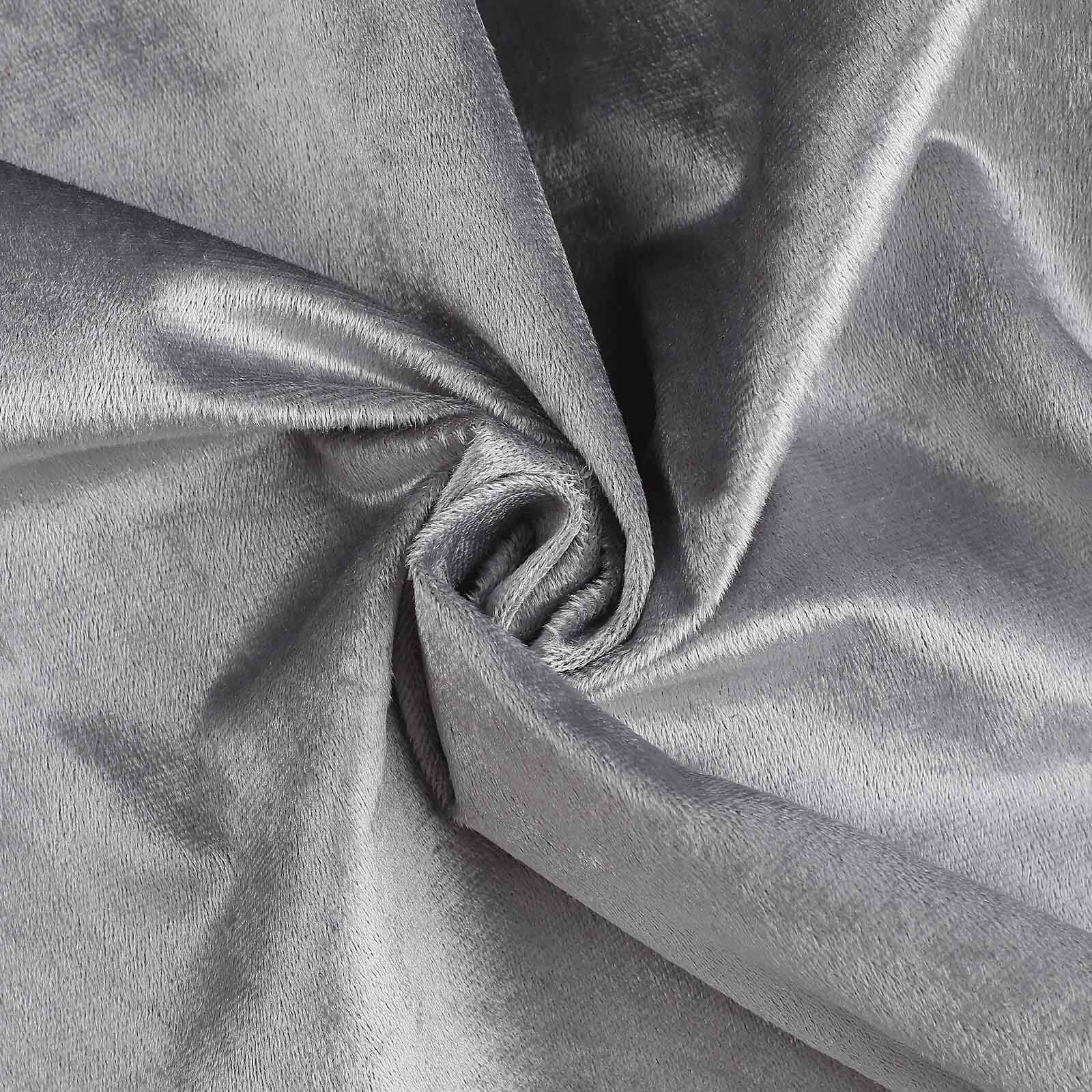 Premium Velvet 90"x156" Rectangle Tablecloth Silver - Reusable Soft & Seamless Table Cover - Linen Luxes