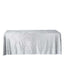 Premium Velvet 90"x156" Rectangle Tablecloth Silver - Reusable Soft & Seamless Table Cover - Linen Luxes