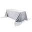 Premium Velvet 90"x156" Rectangle Tablecloth Silver - Reusable Soft & Seamless Table Cover - Linen Luxes