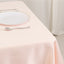 Lamour Satin 54"x54" Table Overlay Square Tablecloth Blush - Durable & Silk-Like Table Cover