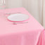 Lamour Satin 54"x54" Table Overlay Square Tablecloth Pink - Durable & Silk-Like Table Cover