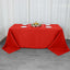 Premium Polyester 90"x132" Rectangle Tablecloth Red - Seamless 220GSM Stain-Resistant Table Cover