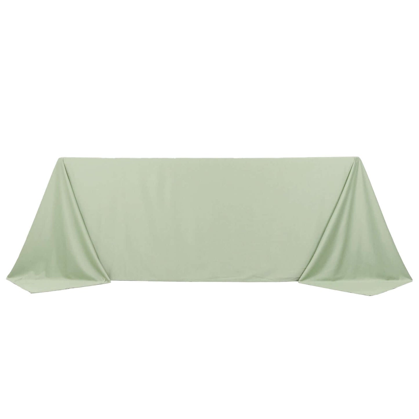 Scuba Rectangular 90"x132" Tablecloth Sage Green - Wrinkle Free, Stain Resistant & Seamless Table Cover