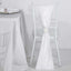 5 Pack Taffeta 6"x106" Chair Sashes White Accordion Crinkle Texture - Stylish Decor for Weddings & Gatherings