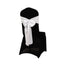 5 Pack Lamour Satin 6"x106" Chair Sashes White - Stylish Reusable Decorative Bows for Weddings & Gatherings