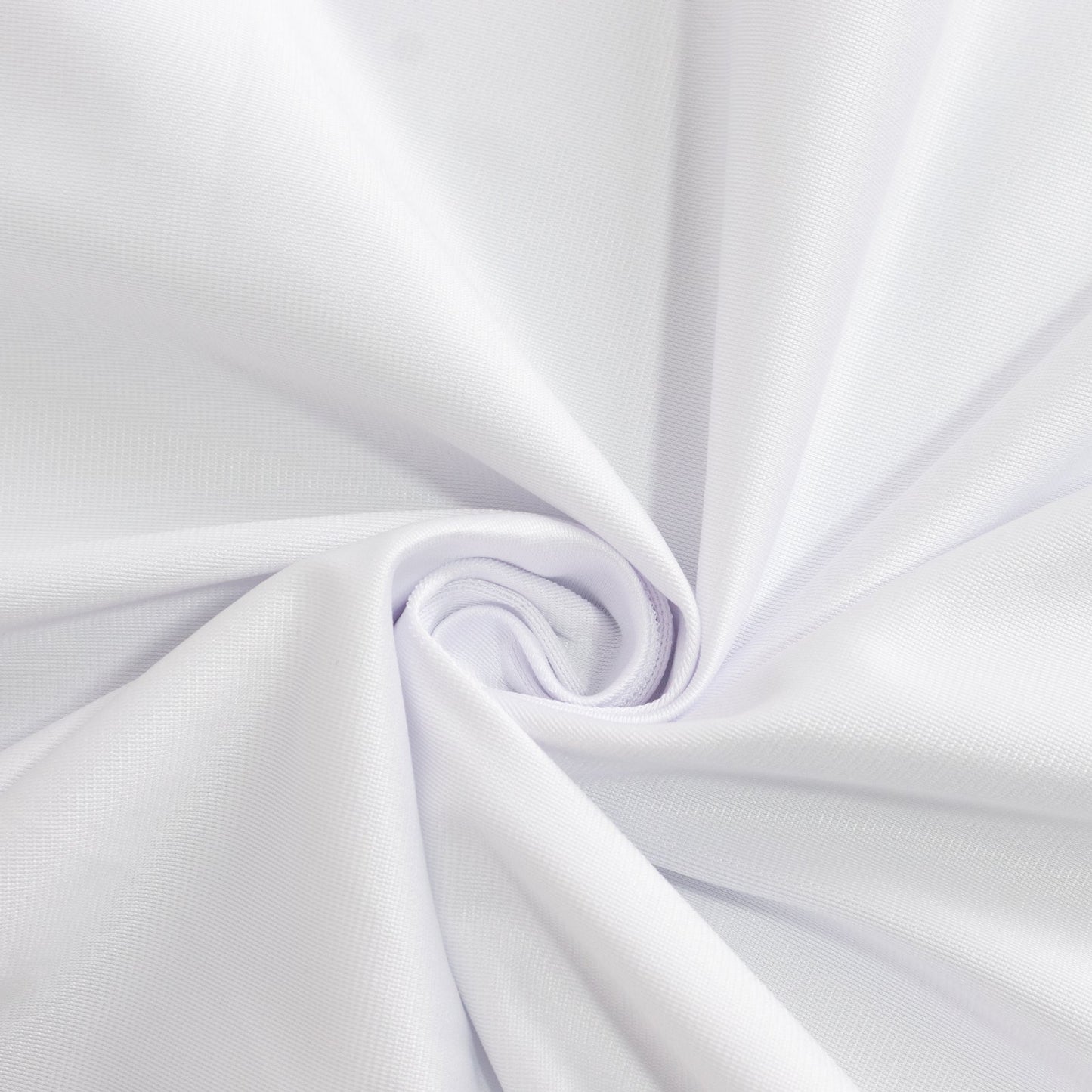 Scuba Round 90" Tablecloth White - Wrinkle Free & Stain Resistant Table Cover for Weddings and Banquets