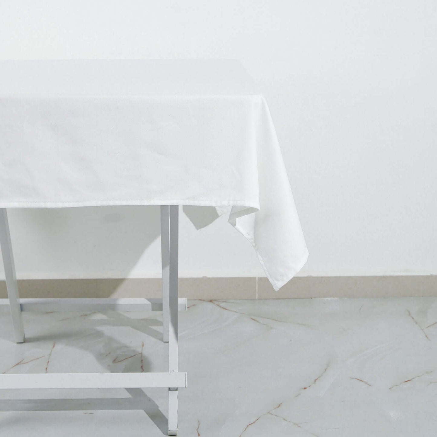 100% Cotton 54"x54" Square Tablecloth White Linen - Sophisticated, Soft & Breathable Fabric Table Cover