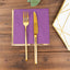 50-Pack Paper Beverage Napkins with Gold Foil Edge Purple - Disposable 2 Ply Cocktail Napkins for Events 6.5"x6.5"