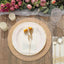 6-Pack Disposable Table Placemats in Natural with Woven Rattan Print - 700GSM Cardboard Placemats for Rustic Themes & Outdoor Events 13"