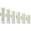 Set of 6 LED Flameless Luminaria Candles Drip Wax Ivory - Battery Operated Pillar Lighting