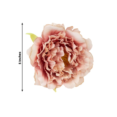 4-Pack Napkin Holders with Silk Peony Flower â€“ Pink Floral Napkin Rings for Dining Table Settings