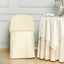 10 Pack Polyester Chair Covers for Folding Chairs Beige - Wrinkle-Free Stain-Resistant Slip-On Slipcovers