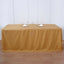 Fitted Polyester 96"x30" Rectangle Tablecloth Gold - Durable and Easy to Maintain Table Cover for Events for Trade Shows, Catering & Events