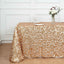 Sequin 90"x132" Rectangle Tablecloth Matte Champagne - Seamless Big Payette Table Cover