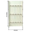 3-Tier Wooden Rectangle Champagne Wall Glass Holder in White for Rustic Events & Banquets
