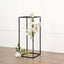 2-Pack Wedding Flower Stand Black Metal Geometric Column Frame Rectangular - Versatile Floral Pedestal for Sophisticated Arrangements 24"