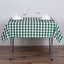 Polyester 54"x54" Table Overlay Square Tablecloth White/Green - Checkered Buffalo Plaid Design for Casual Table Settings