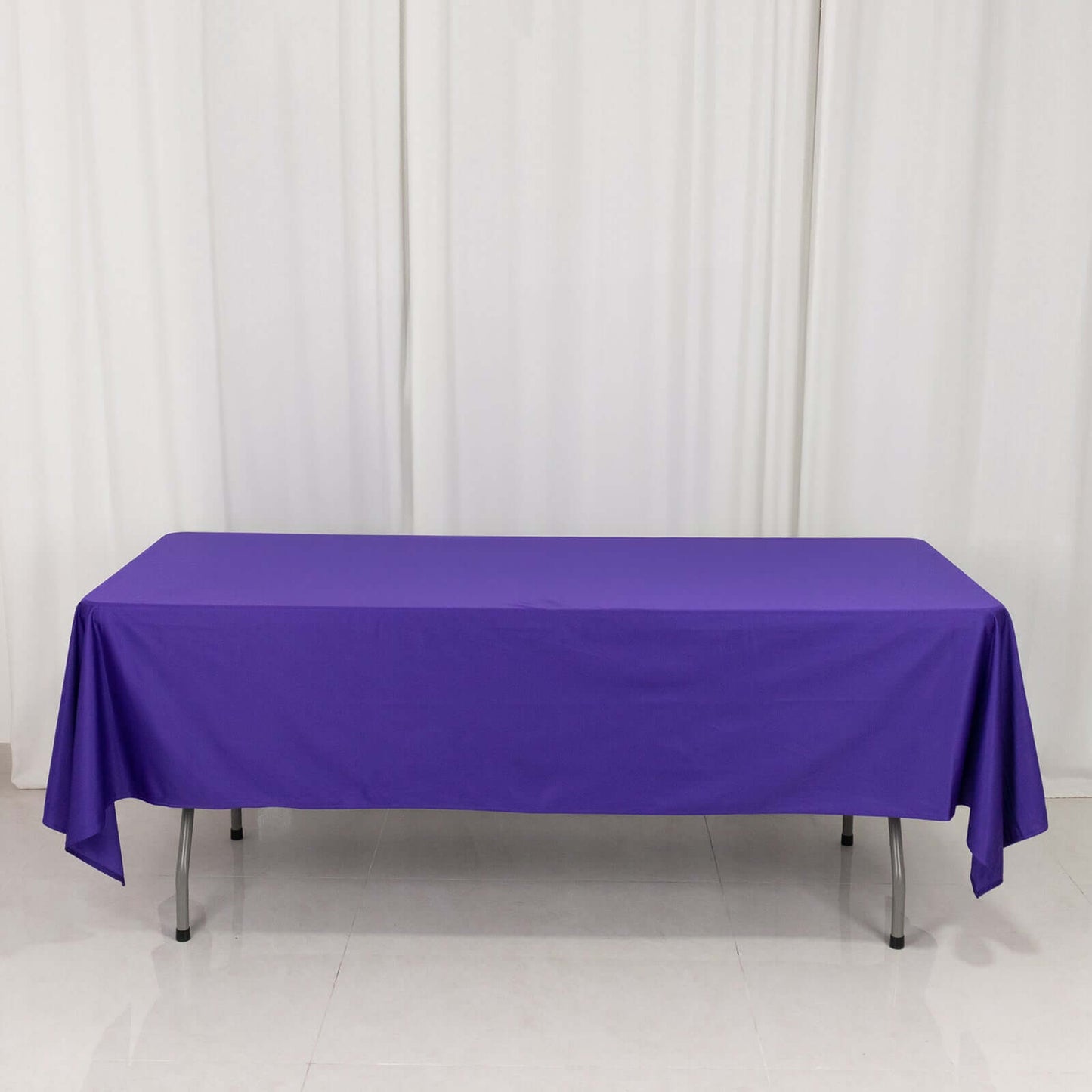 Scuba Rectangular 60"x102" Tablecloth Purple - Wrinkle Free & Stain Resistant Table Cover