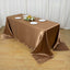 Satin Rectangular 90"x132" Tablecloth Taupe - Seamless Table Cover