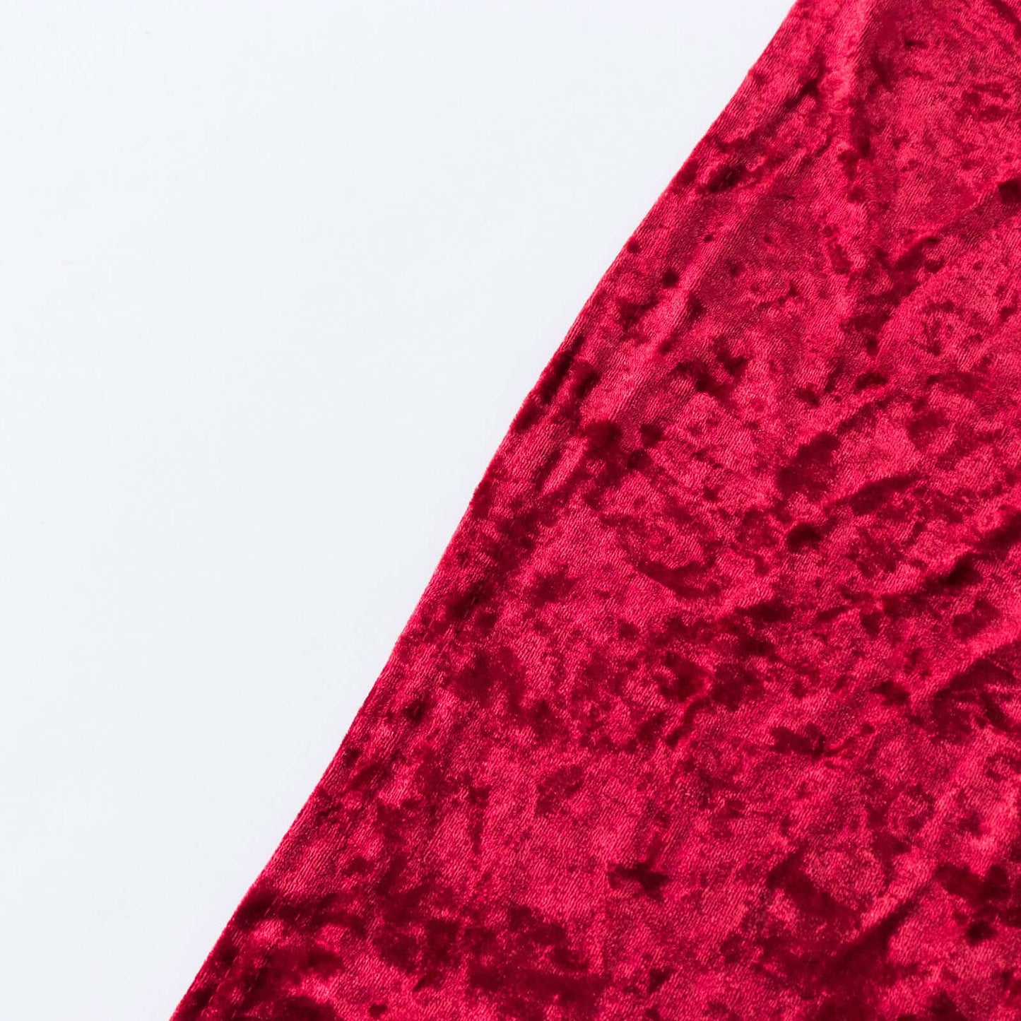 Crushed Velvet Fitted Rectangular 6ft Table Cover Red - Wrinkle-Free Stretchy Tablecloth