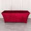 Crushed Velvet Fitted Rectangular 6ft Table Cover Red - Wrinkle-Free Stretchy Tablecloth