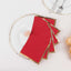 50-Pack Paper Beverage Napkins Red with Gold Foil Edge - 2 Ply Disposable Soft 18GSM Cocktail Napkins 5"x5"