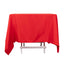 Premium Polyester Square Tablecloth 70"x70" Red 220GSM Wrinkle-Resistant Table Cover