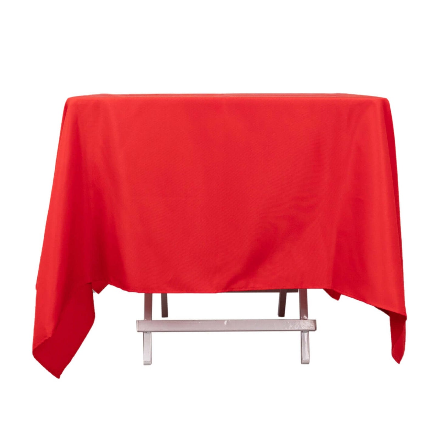 Premium Polyester Square Tablecloth 70"x70" Red 220GSM Wrinkle-Resistant Table Cover