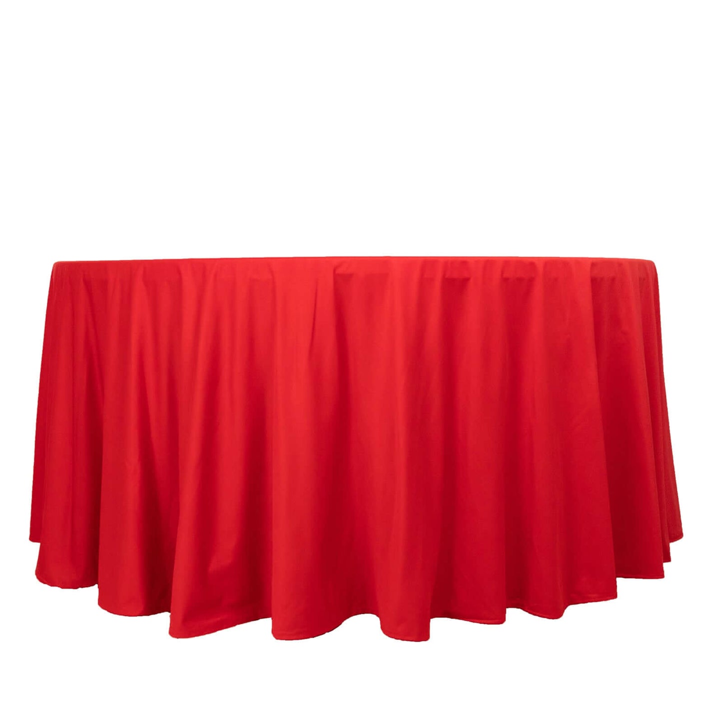 Scuba Round 120" Tablecloth Red - Wrinkle Free & Stain Resistant Seamless Table Cover