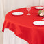 Lamour Satin 72"x72" Table Overlay Square Tablecloth Red - Smooth Finish Table Topper